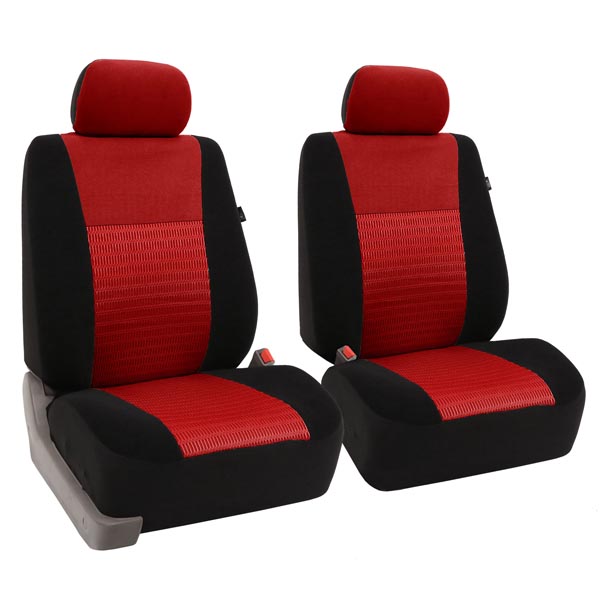 Trendy Elegance 3D Air Mesh Seat Covers - Front Set Red