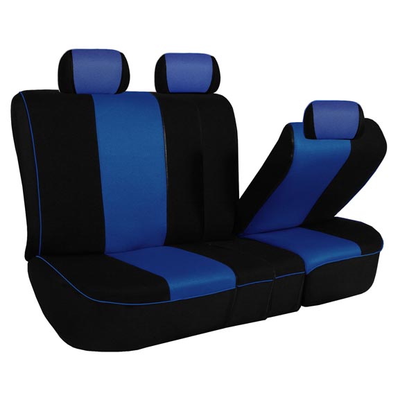 Edgy Piping Seat Covers - Rear Blue