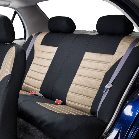 Premium 3D Air Mesh Seat Covers - Rear Beige