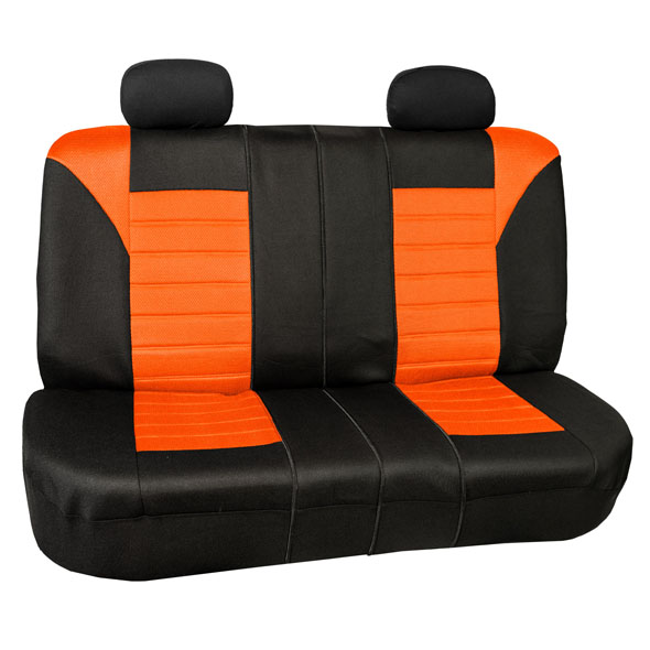 Premium 3D Air Mesh Seat Covers - Rear Orange