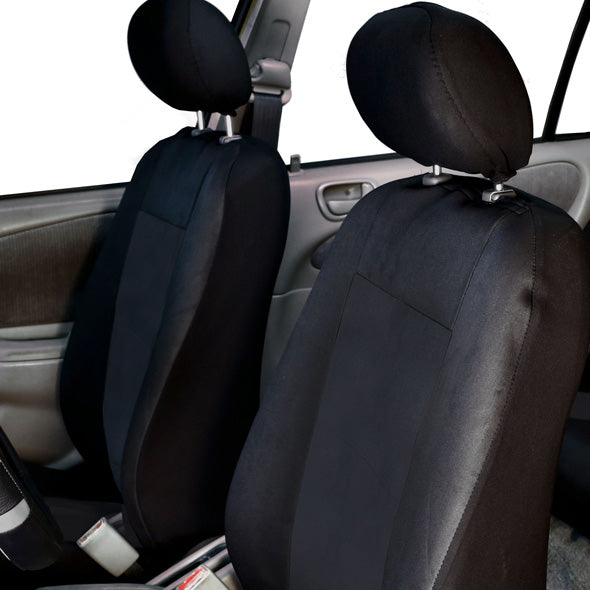 Premium Waterproof Seat Covers - Front Set Black