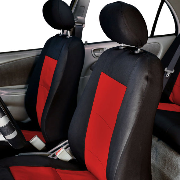 Premium Waterproof Seat Covers - Front Set Red