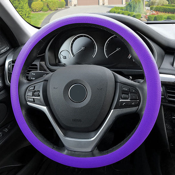 Snake Pattern Silicone steering wheel cover Purple