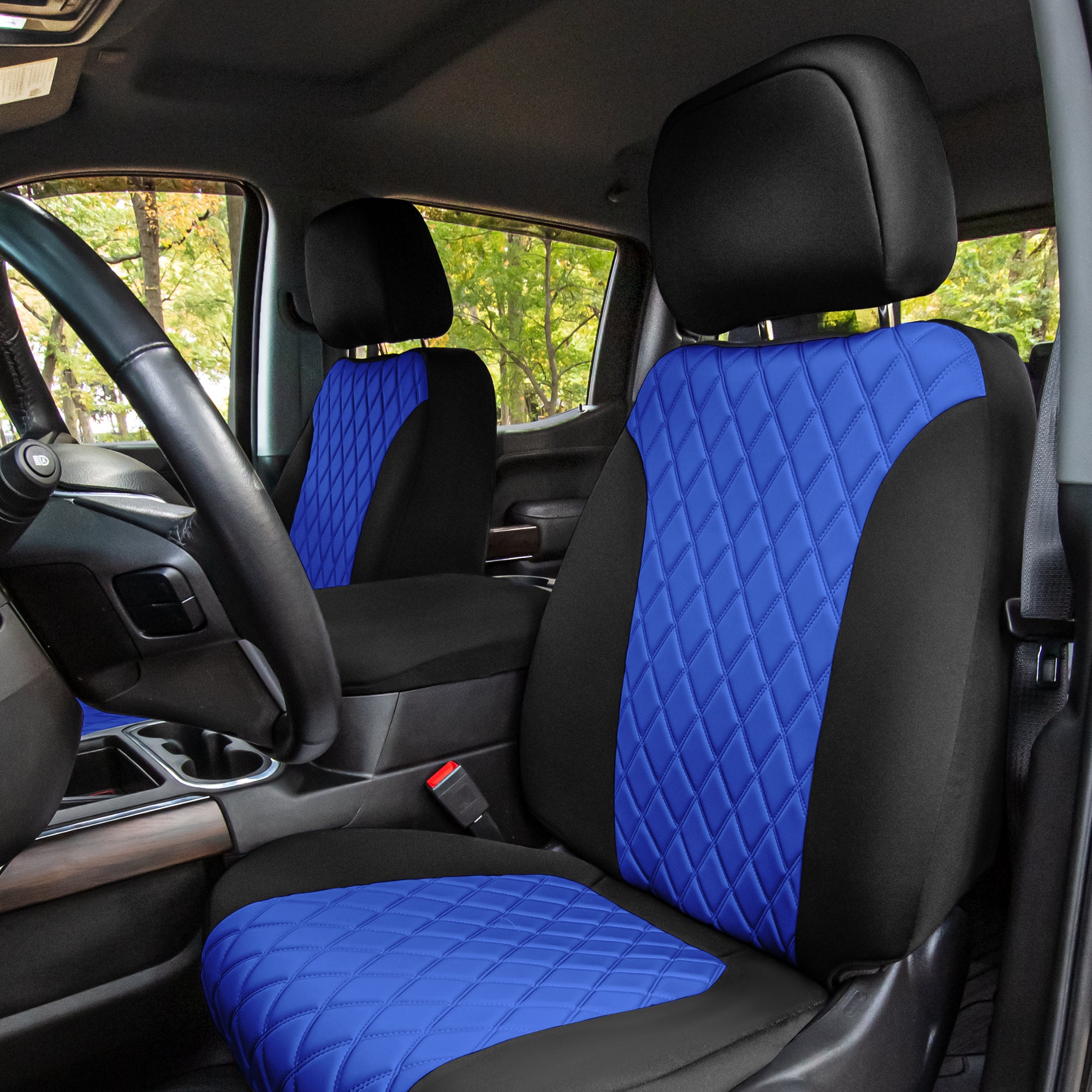 Chevrolet Silverado 1500 2500HD 3500HD RST | LTZ | HIGH COUNTRY  2019-2023 -  Full Set Seat Covers - Blue Ultraflex Neoprene