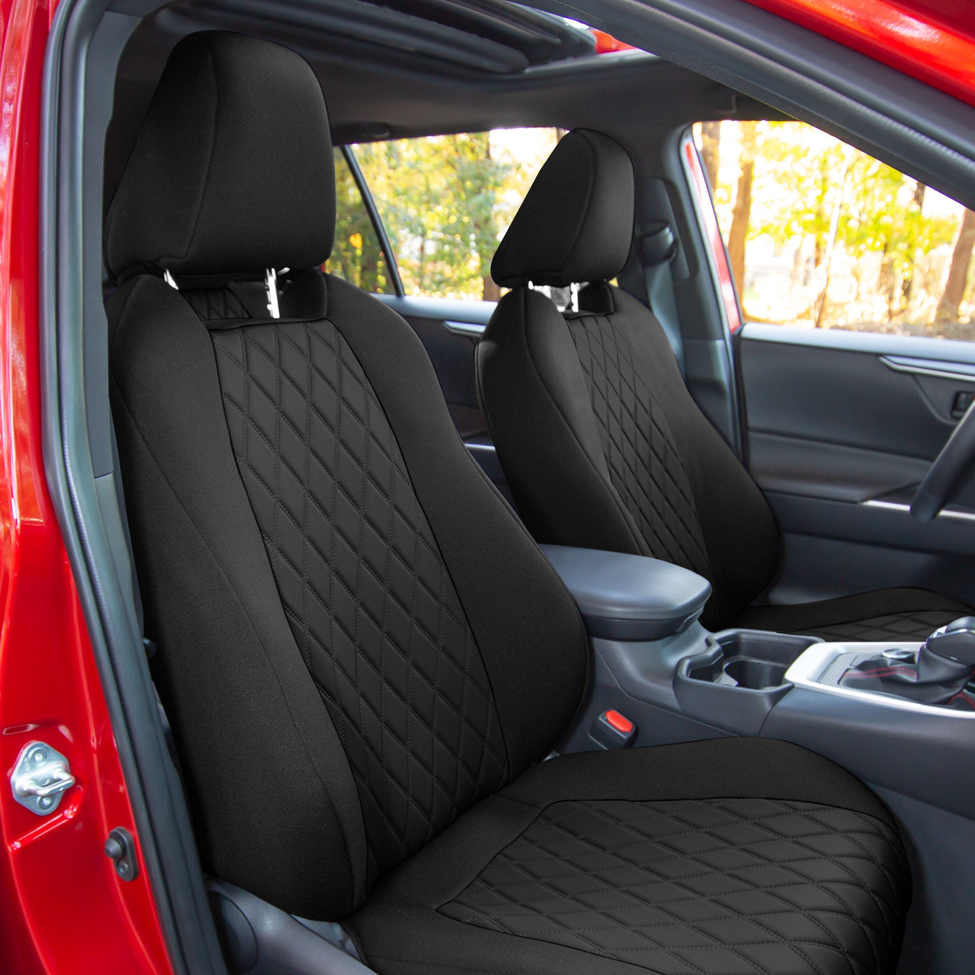 Toyota Rav4 Hybrid | Hybrid Prime 2021-2024  - Full Set Seat Covers - Black Ultraflex Neoprene