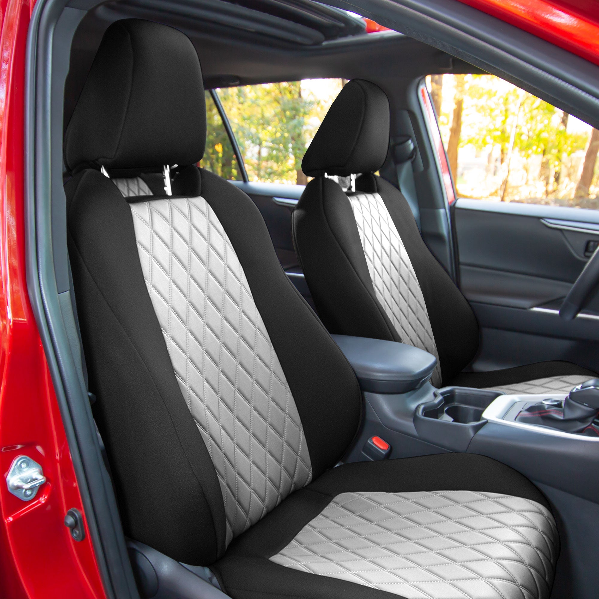 Toyota Rav4 Hybrid | Hybrid Prime 2021-2024  - Full Set Seat Covers - Gray Ultraflex Neoprene