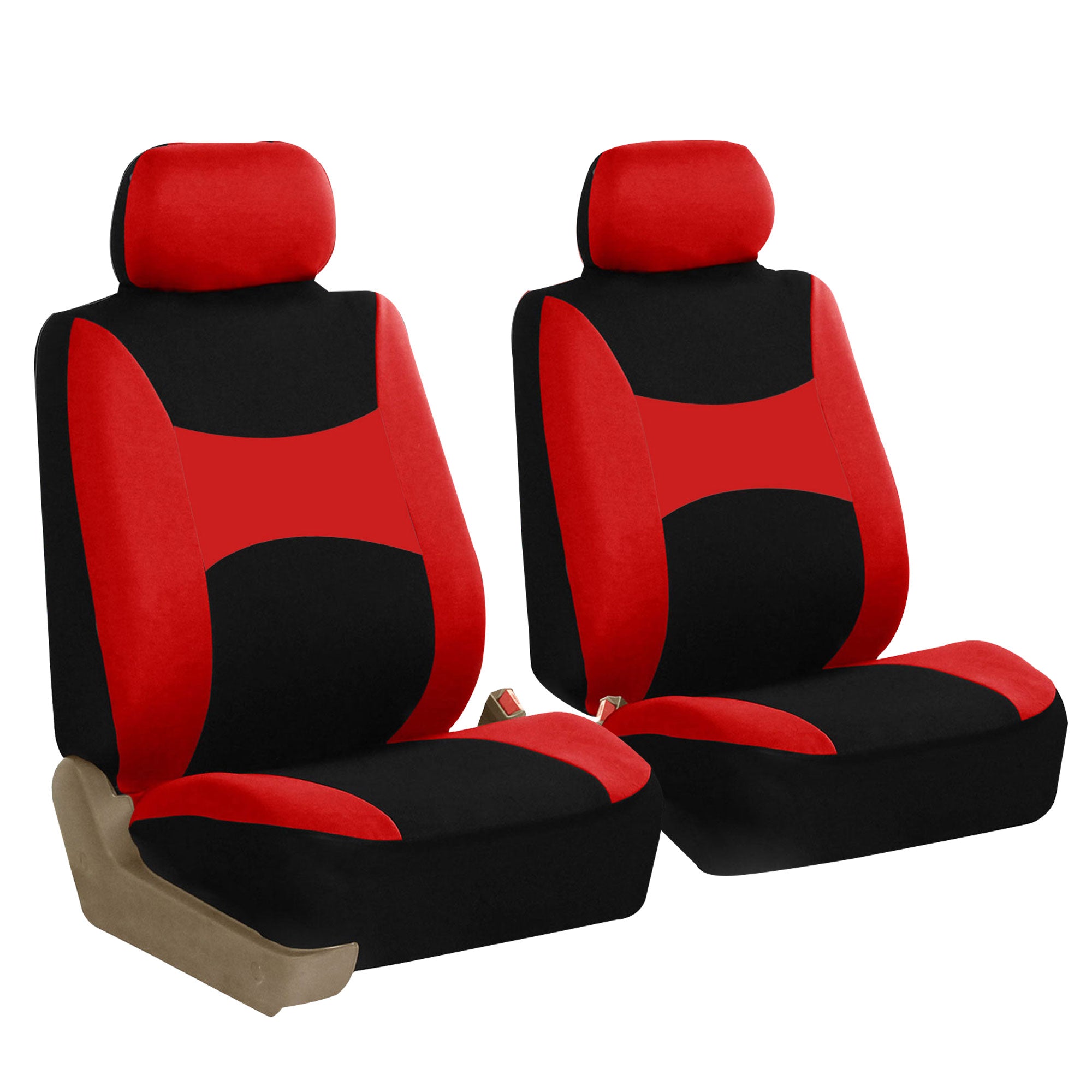 Light & Breezy Flat Cloth Seat Covers - Front Set Red