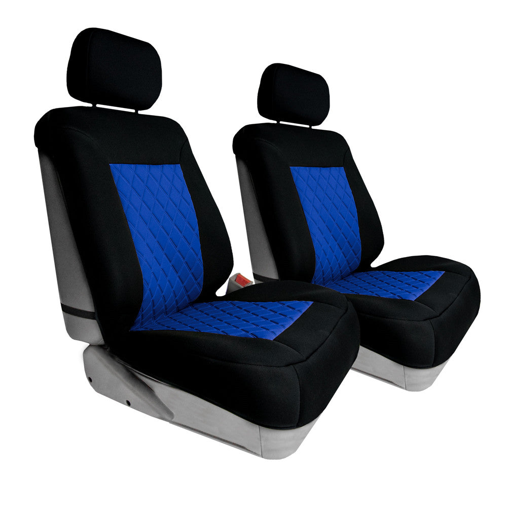 Neosupreme Deluxe Quality Car Seat Cushions - Front Set Blue