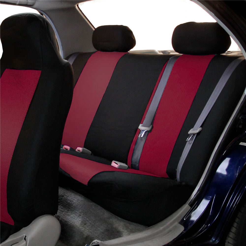 Classic Cloth Seat Covers - Rear Burgundy