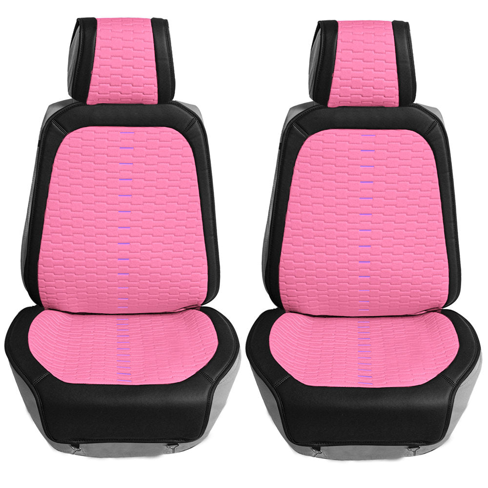 Colorful Ultra Car Seat Cushions - Front Set Pink