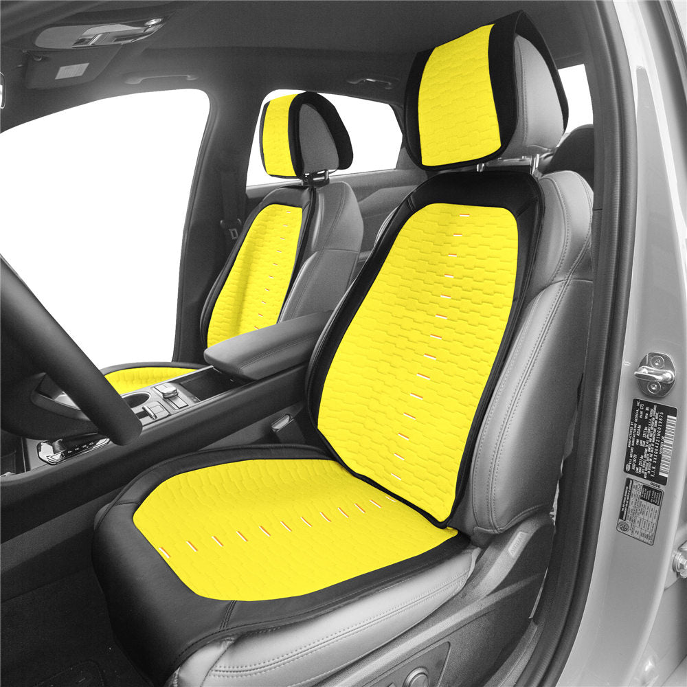 Colorful Ultra Car Seat Cushions - Front Set Yellow