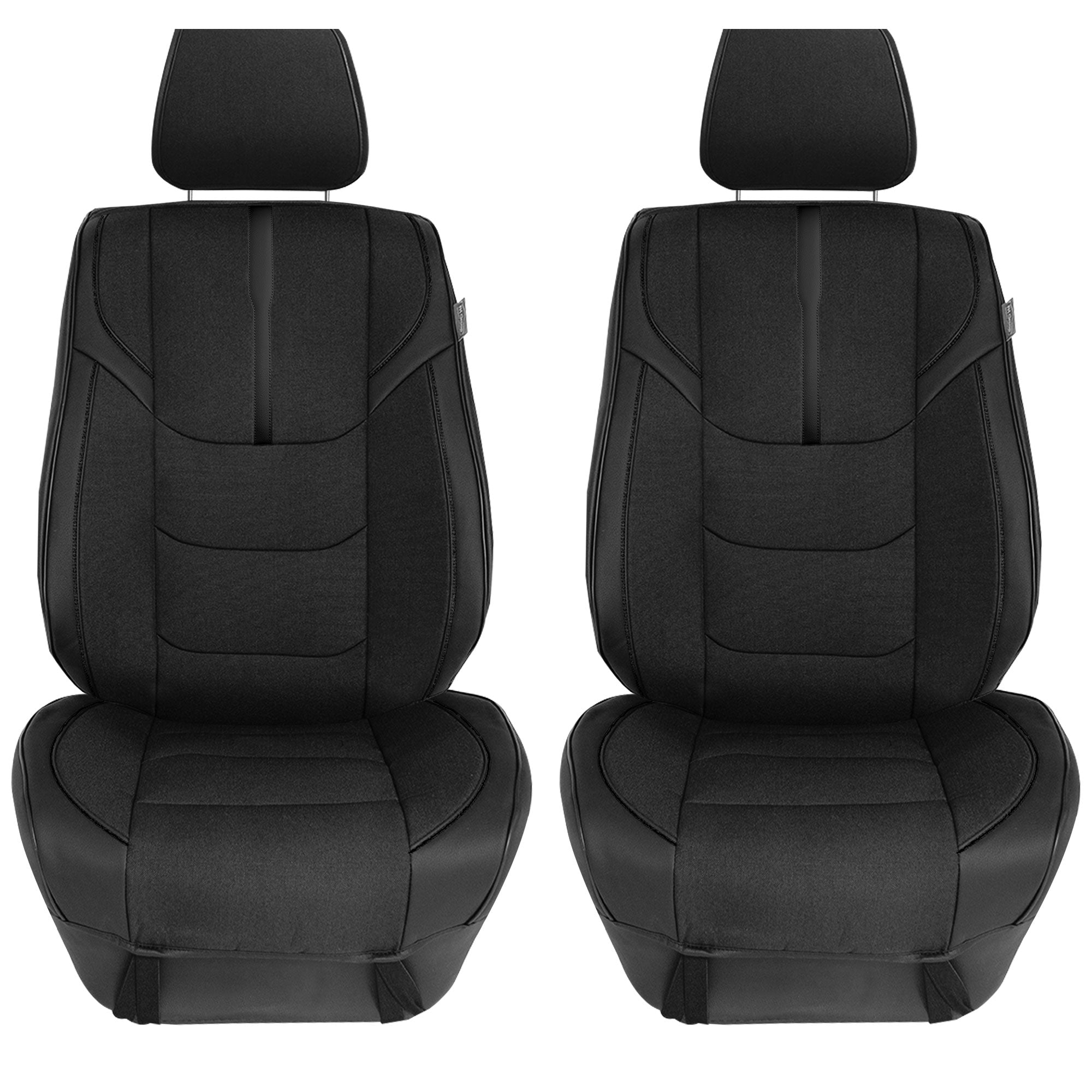 Ultra Sleek Car Seat Cushions - Front Set Black