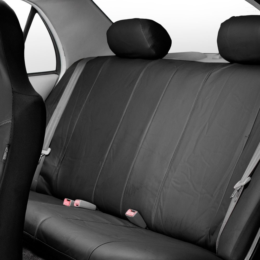 Royal PU Leather Seat Covers  - Rear Black