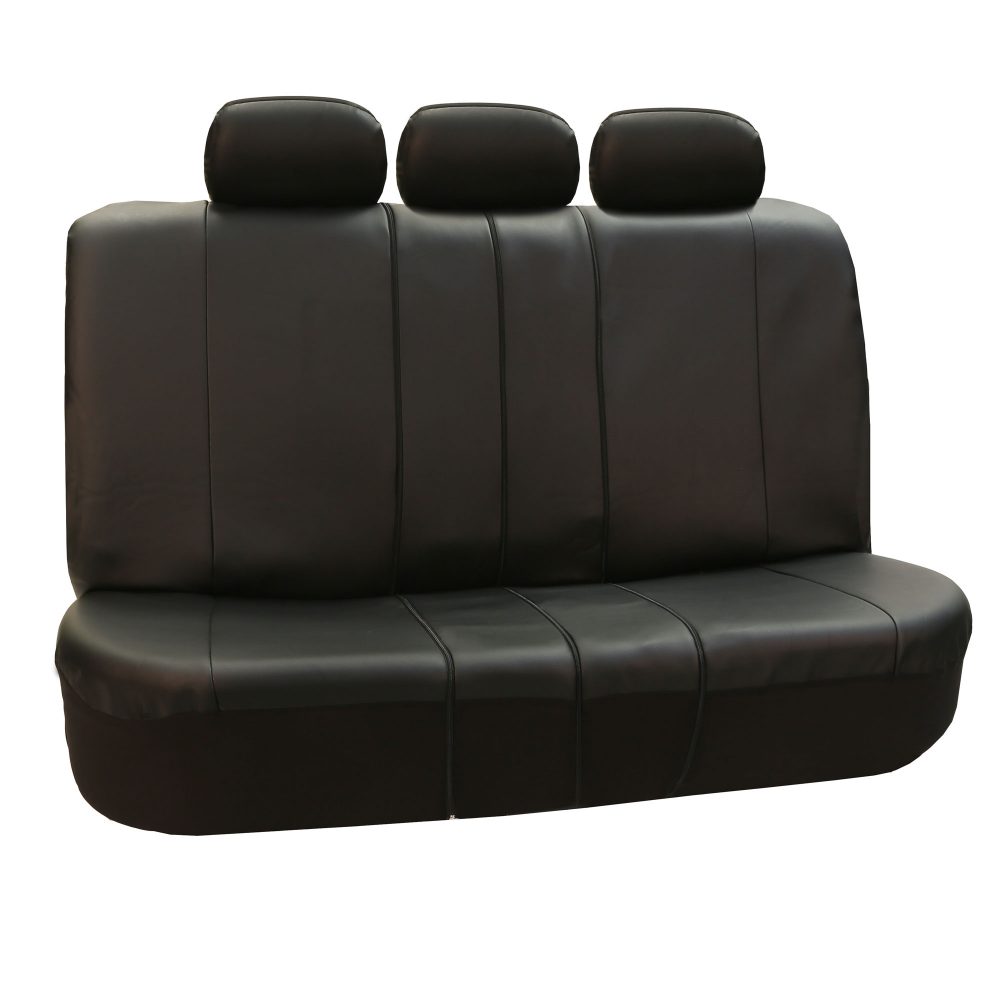 Royal PU Leather Seat Covers  - Rear Black