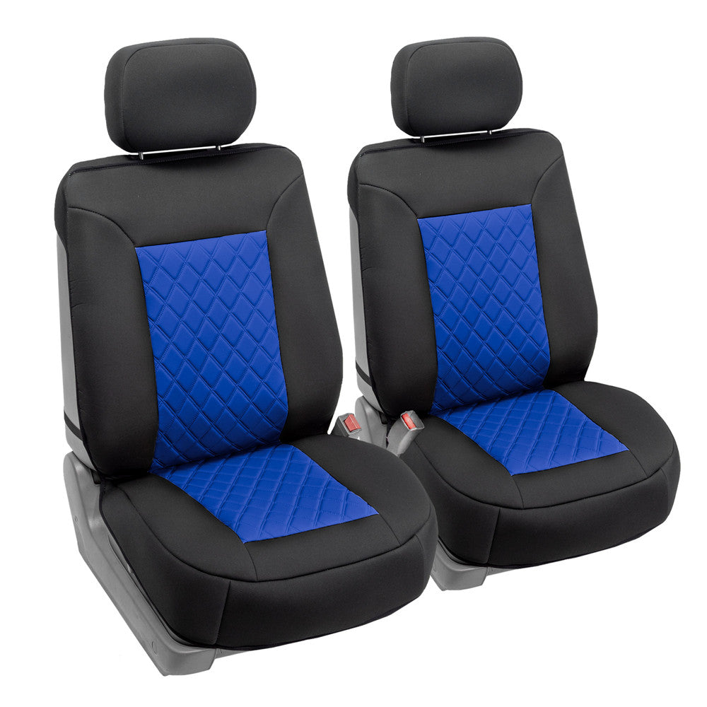 Neosupreme Deluxe Quality Car Seat Cushions - Front Set Blue