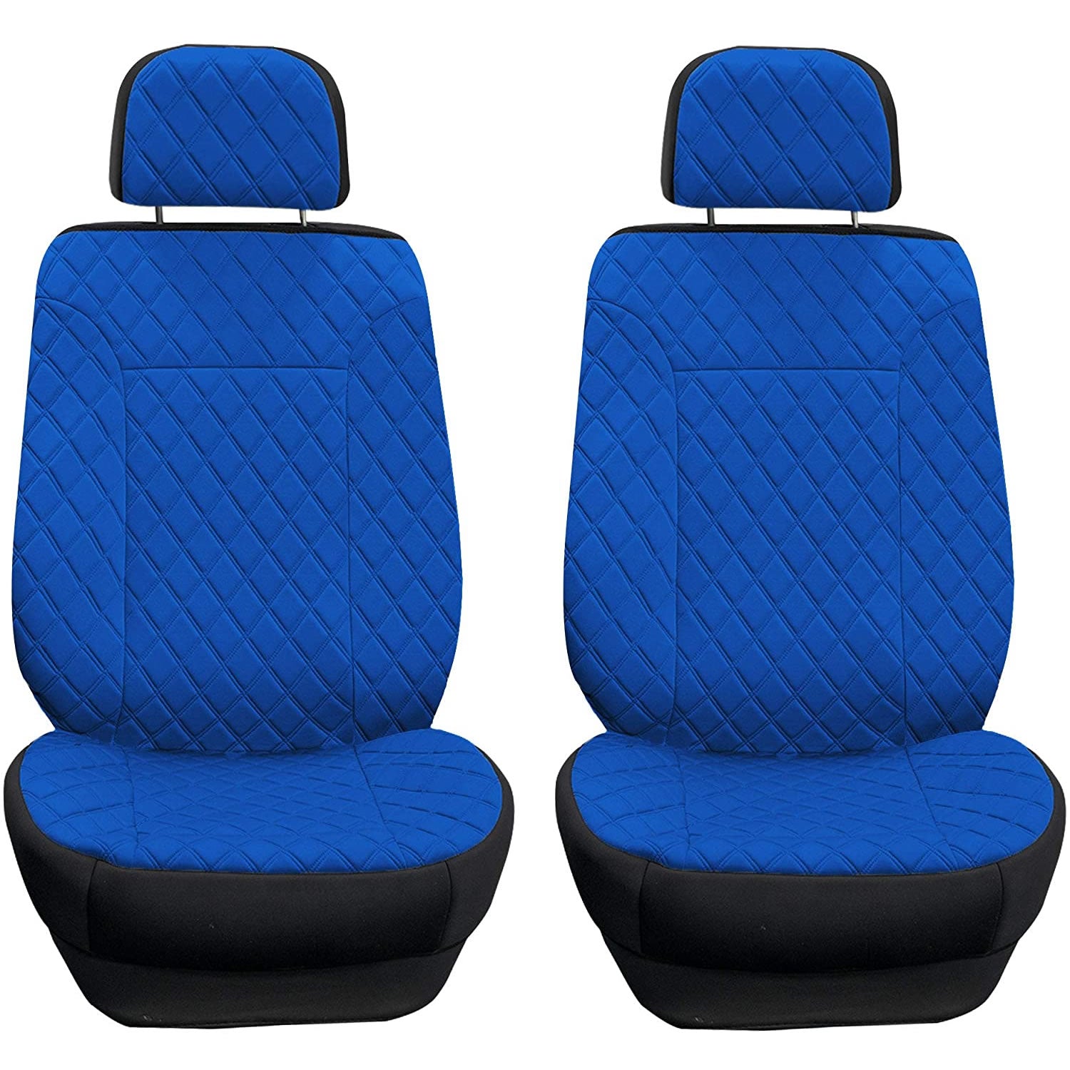 Prestige79 Neosupreme Diamond Stitch Car Seat Covers - Front Set Blue