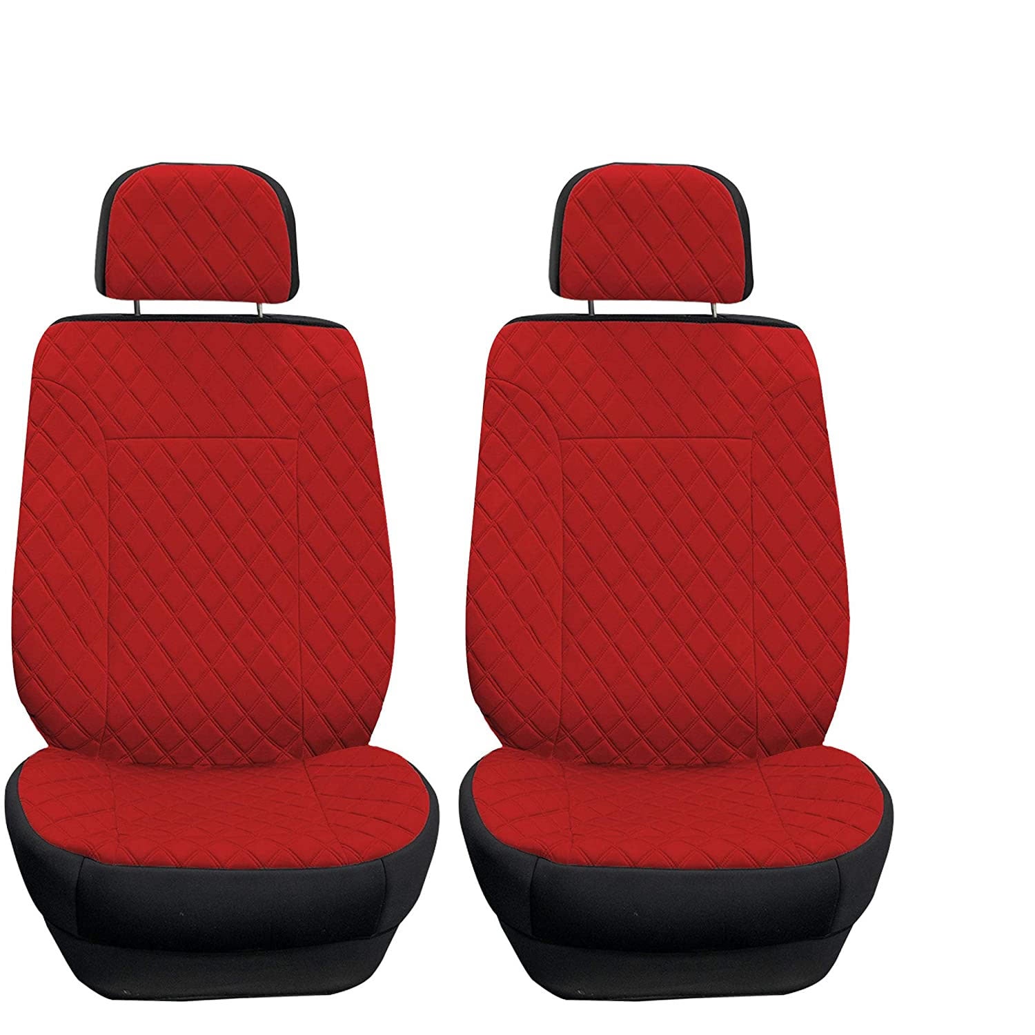 Prestige79 Neosupreme Diamond Stitch Car Seat Covers - Front Set Red