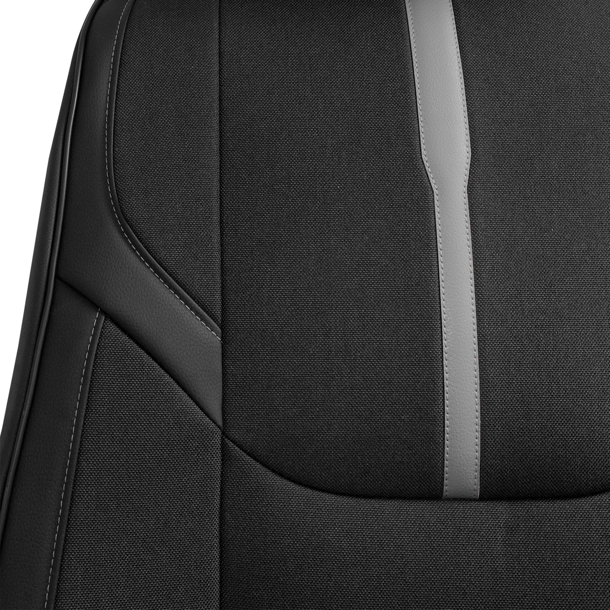 Ultra Sleek Car Seat Cushions - Front Set Gray / Black