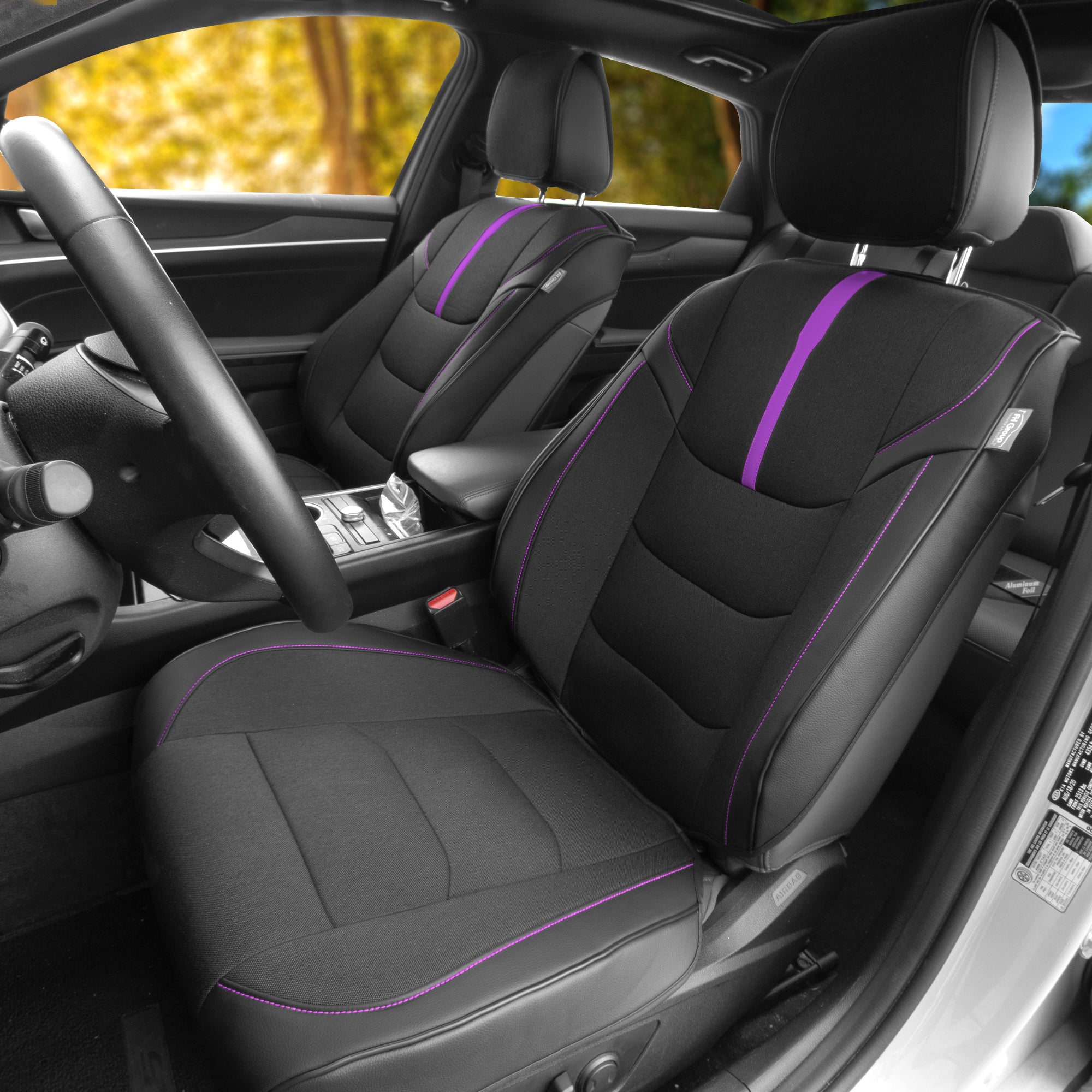 Ultra Sleek Car Seat Cushions - Front Set Purple