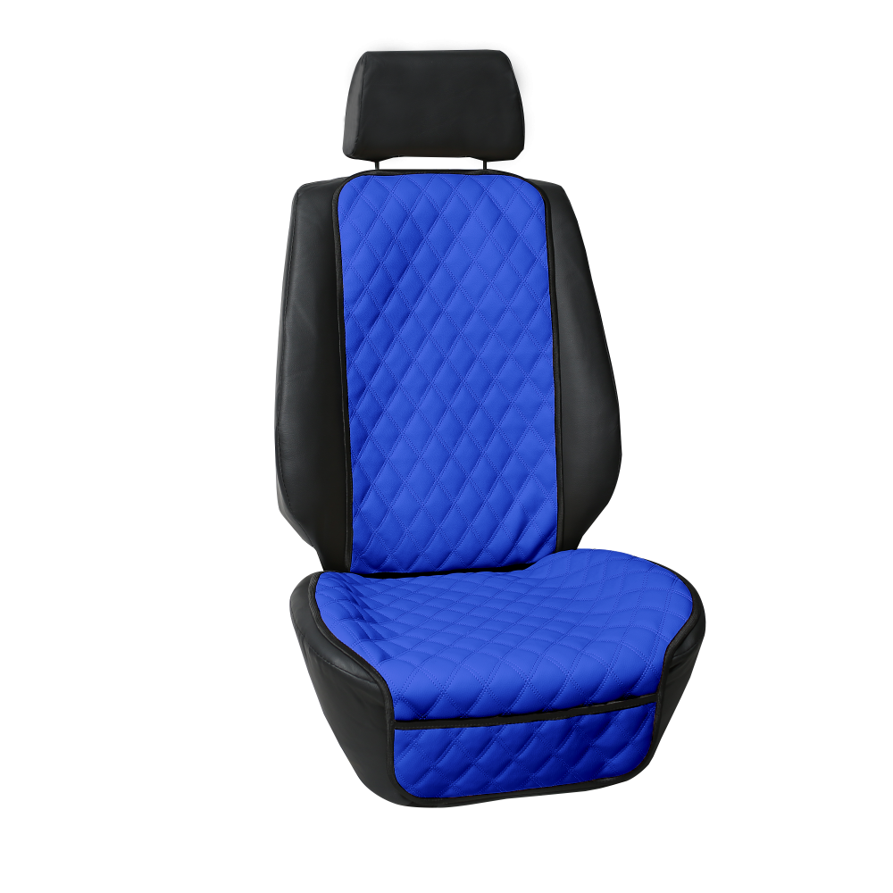 Faux Leather Seat Protectors - 1Pk Front Blue