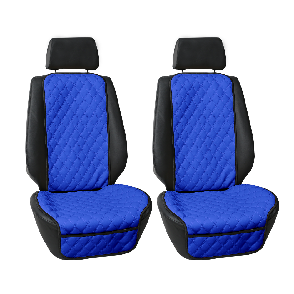 Faux Leather Seat Protectors - 1Pk Front Blue